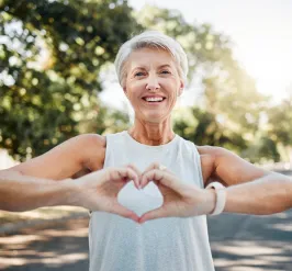 Woman making a heart